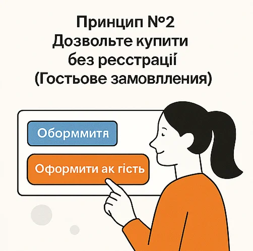 Дозвольте купити без реєстрації (Гостьове замовлення)