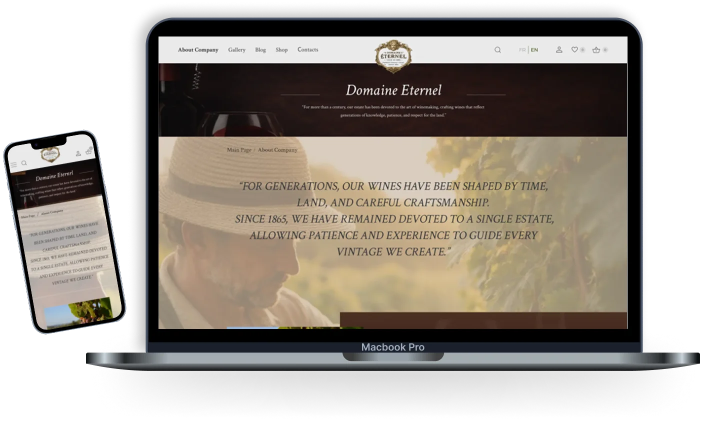 E-commerce платформа винного дому Domaine Eternel: коли сайт продовжує історію бренду