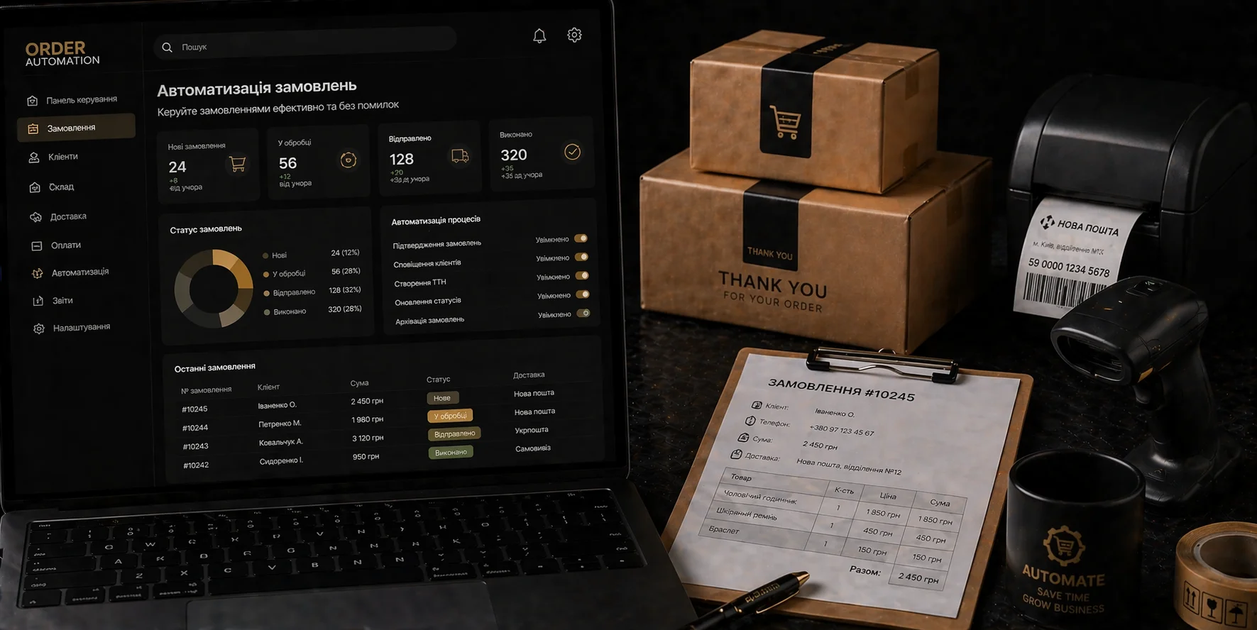 Автоматизація замовлень інтернет-магазину: від оплати до відправки без ручних операцій. Від професіоналів студії kliox