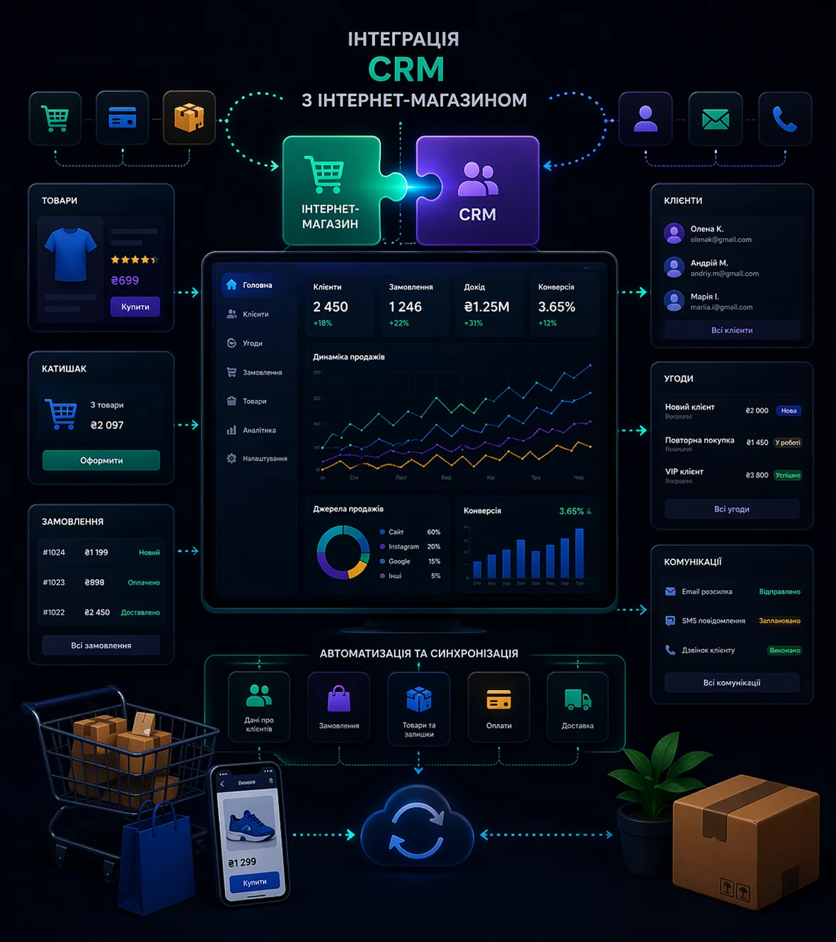 Чек-лист: Як інтегрувати CRM з інтернет-магазином