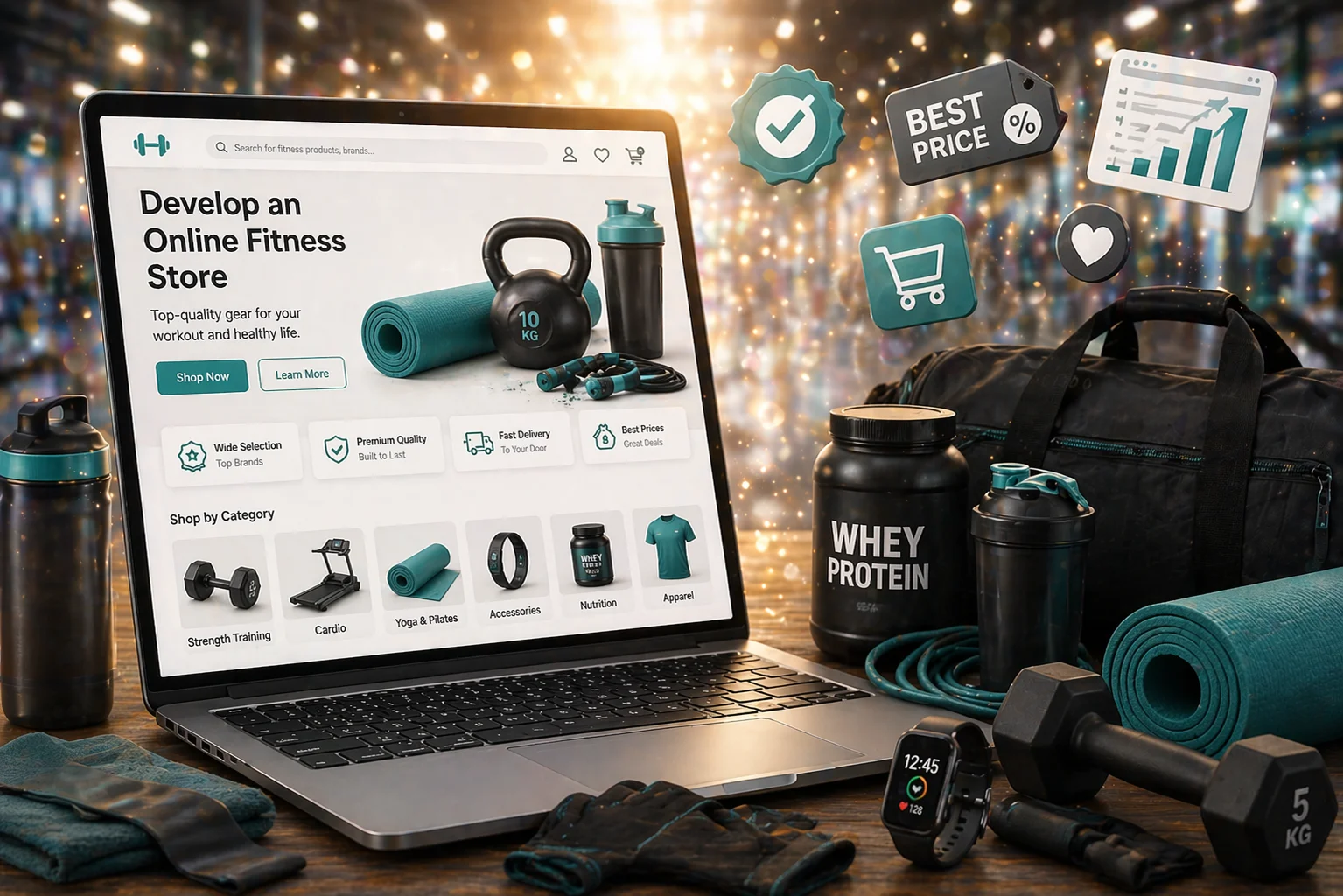 Що дає інтернет-магазин фітнес-товарів під ключ. Від професіоналів студії kliox