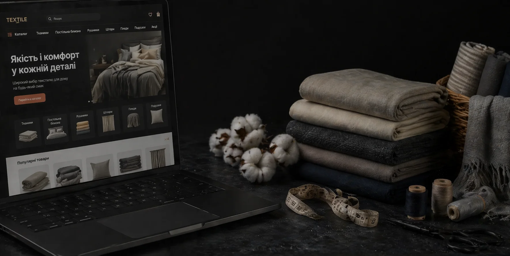 Розробка інтернет-магазину текстилю. Від професіоналів студії kliox