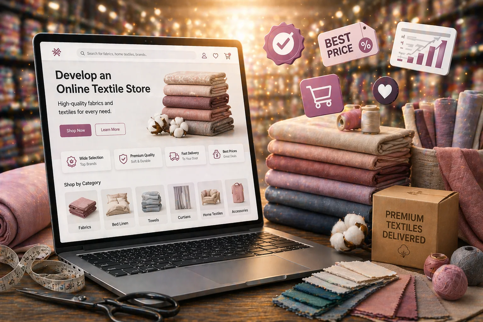 Що дає інтернет-магазин текстилю під ключ. Від студії кліокс