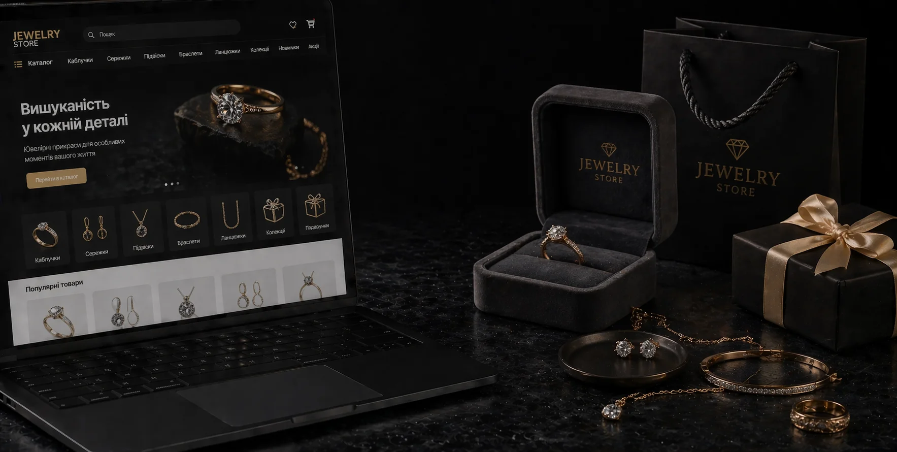 Розробка інтернет-магазину ювелірних виробів: довіра, деталь і преміальний досвід покупки. Від студії kliox