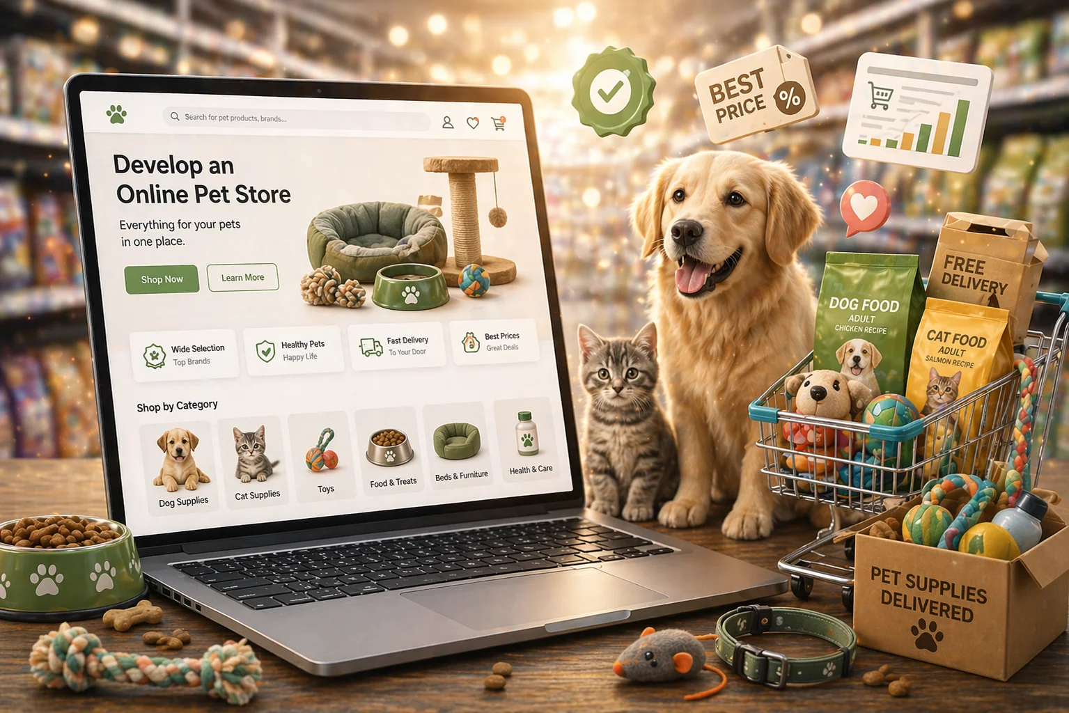 Що дає інтернет-магазин зоотоварів під ключ. Від студії кліокс