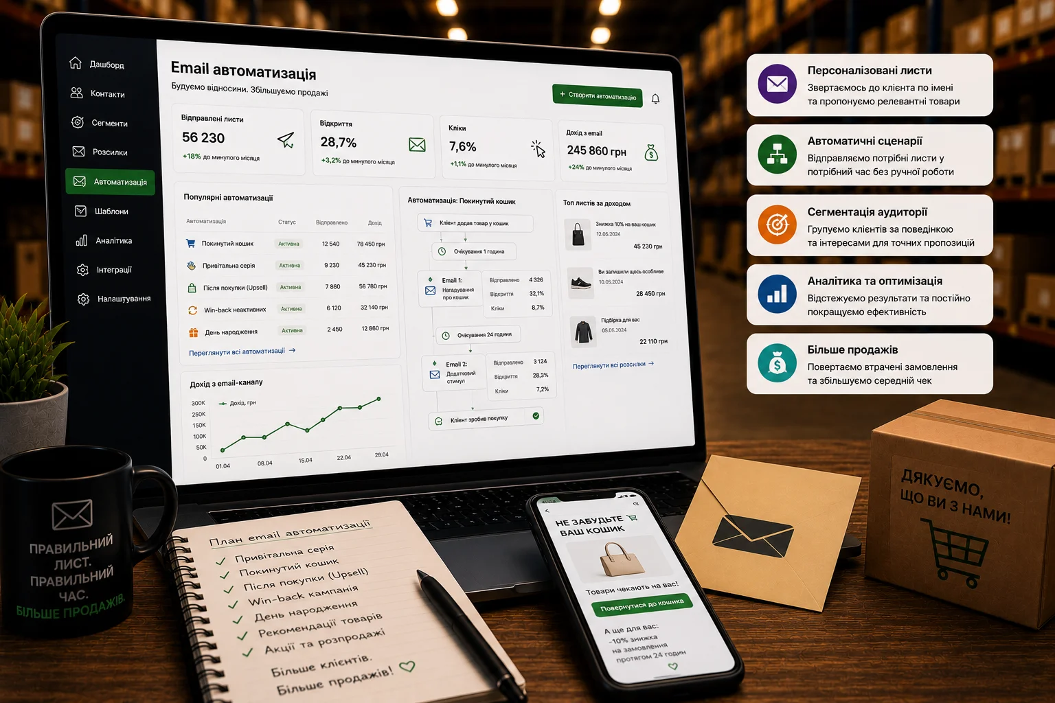 7 переваг email автоматизації від кліокс