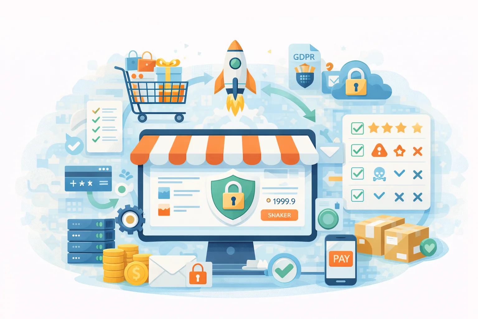 Кибербезопасность e-commerce: защита интернет-магазина, безопасные платежи и контроль данных пользователей без участия людей