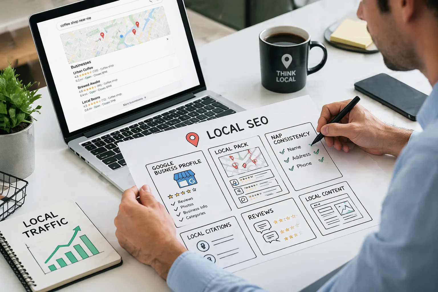 Локальное SEO для e-commerce: планирование структуры, оптимизация Google Business Profile и работа с локальным поисковым трафиком