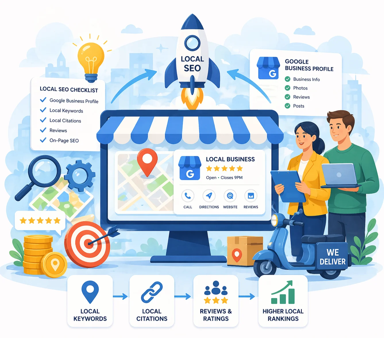Локальное SEO для e-commerce: оптимизация бизнеса в Google, работа с отзывами и повышение позиций в локальном поиске
