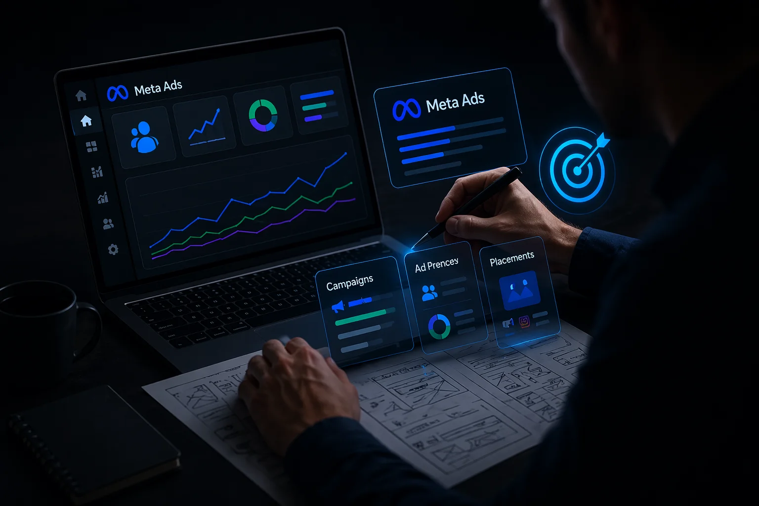 Google Ads для интернет-магазина: настройка рекламных кампаний, анализ эффективности и оптимизация трафика в тёмном интерфейсе