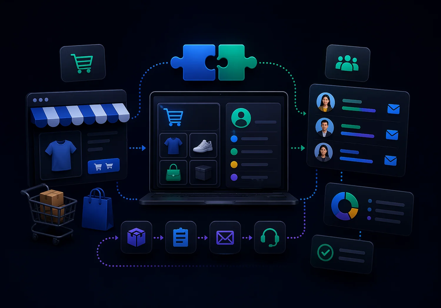 Интеграция CRM с интернет-магазином: синхронизация клиентов, заказов и аналитики в единой системе